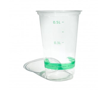 BIO Kompostovateľné poháre 500 ml - 50 ks